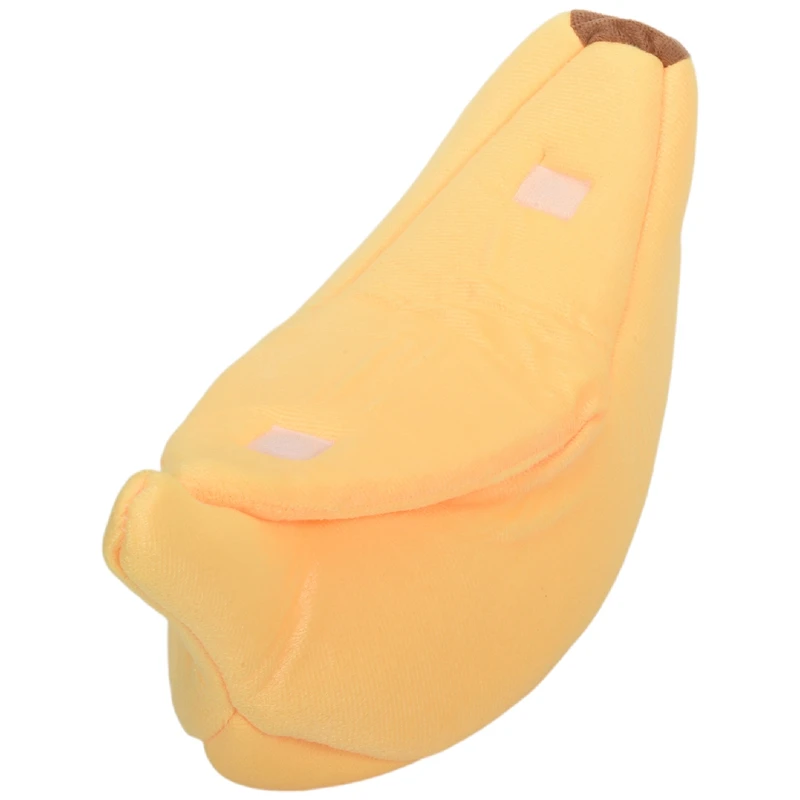 Cute Banana Cat Bed, Pet Bed Soft Cat Embrace Bed, Lovely Pet Bed for Cats, Rabbits & Small Dogs Yellow-A07G view 3