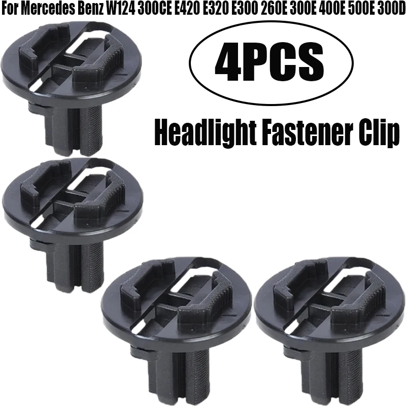 4Pcs Headlight Fastener Clip For Mercedes Benz 300TE 1988 1989 1990 1991 1992 1993 300D1987 1988 1989 1990 1991 1992 1993