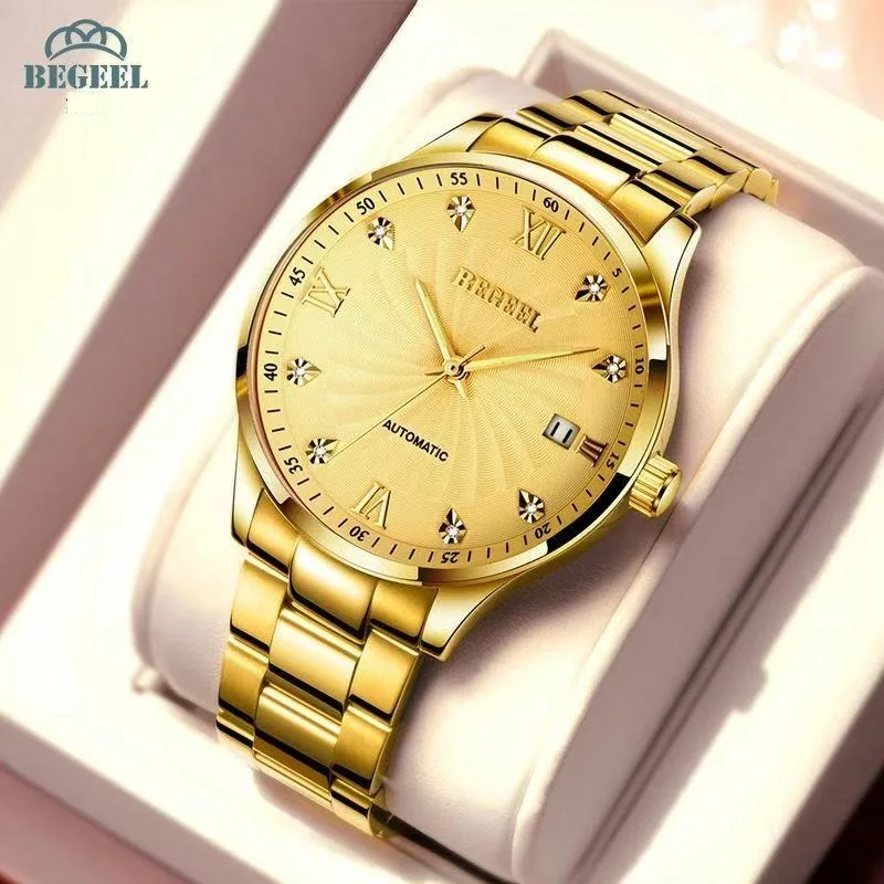 Relojes BEGEEL para hombre, relojes mecánicos, relojes mecánicos completamente automáticos, relojes mecánicos para caballero, relojes luminosos para hombre