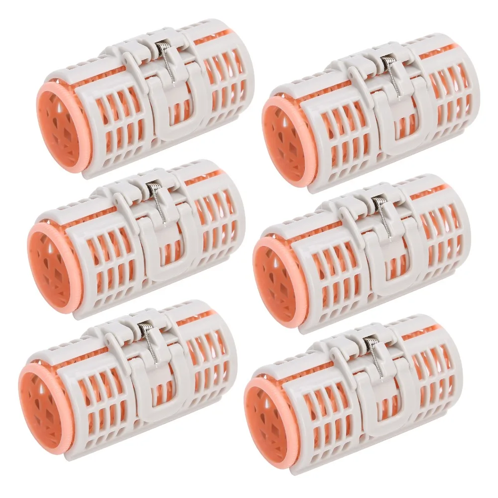 6Pcs Reusable Air Bangs Hair Roller Spring Clip Self Grip Hair Roller Curlers No Heat Portable Air Bang Curlers DIY Hairdressing