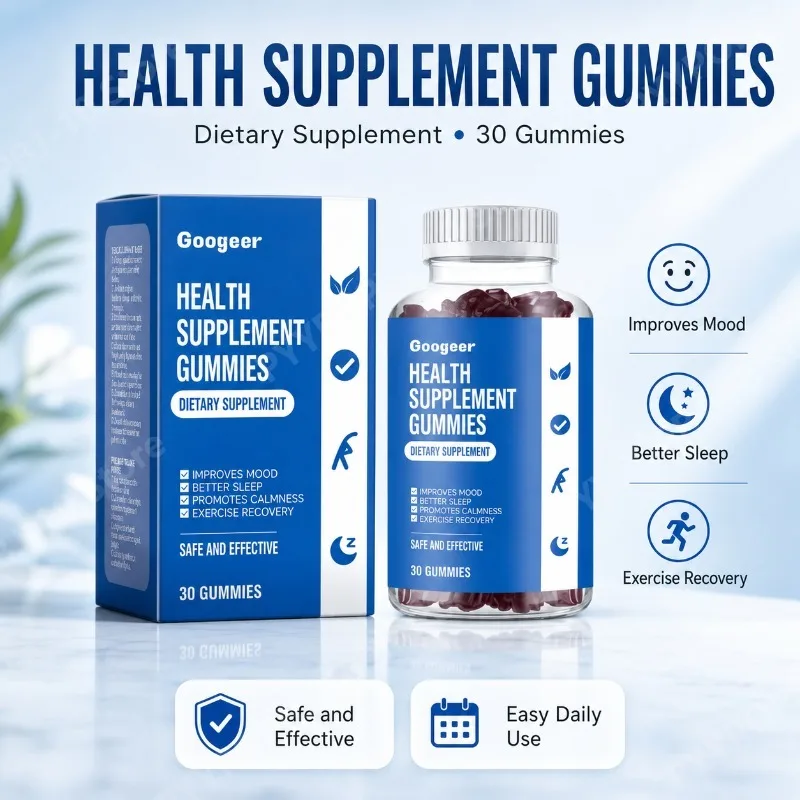 

Googeer Vitamin C Gummies Blueberry Juice Concentrate Pectin Citric Acid Sodium Citrate 30 CT Daily Supports Vitality