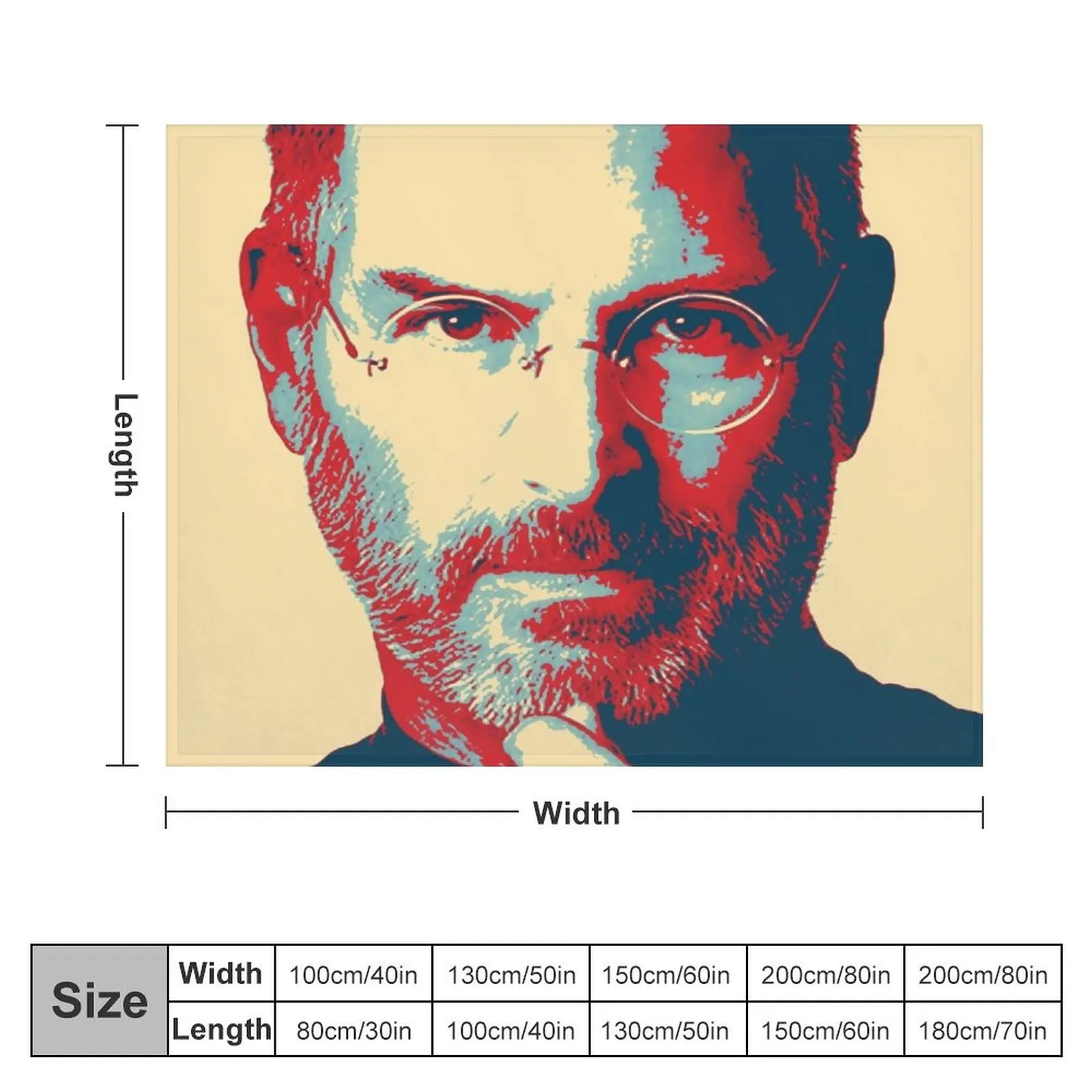 Popart Steve Jobs Throw Blanket anime Plush halloween valentine gift ideas Blankets