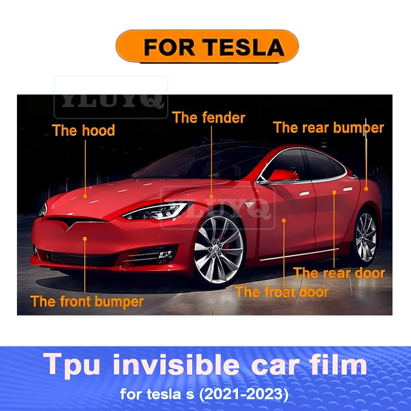 

PPF TPU for Tesla Model S 2021-2023 Car Rearview Mirror Cover Headlight Paint Protective Film Special Transparent Accessories
