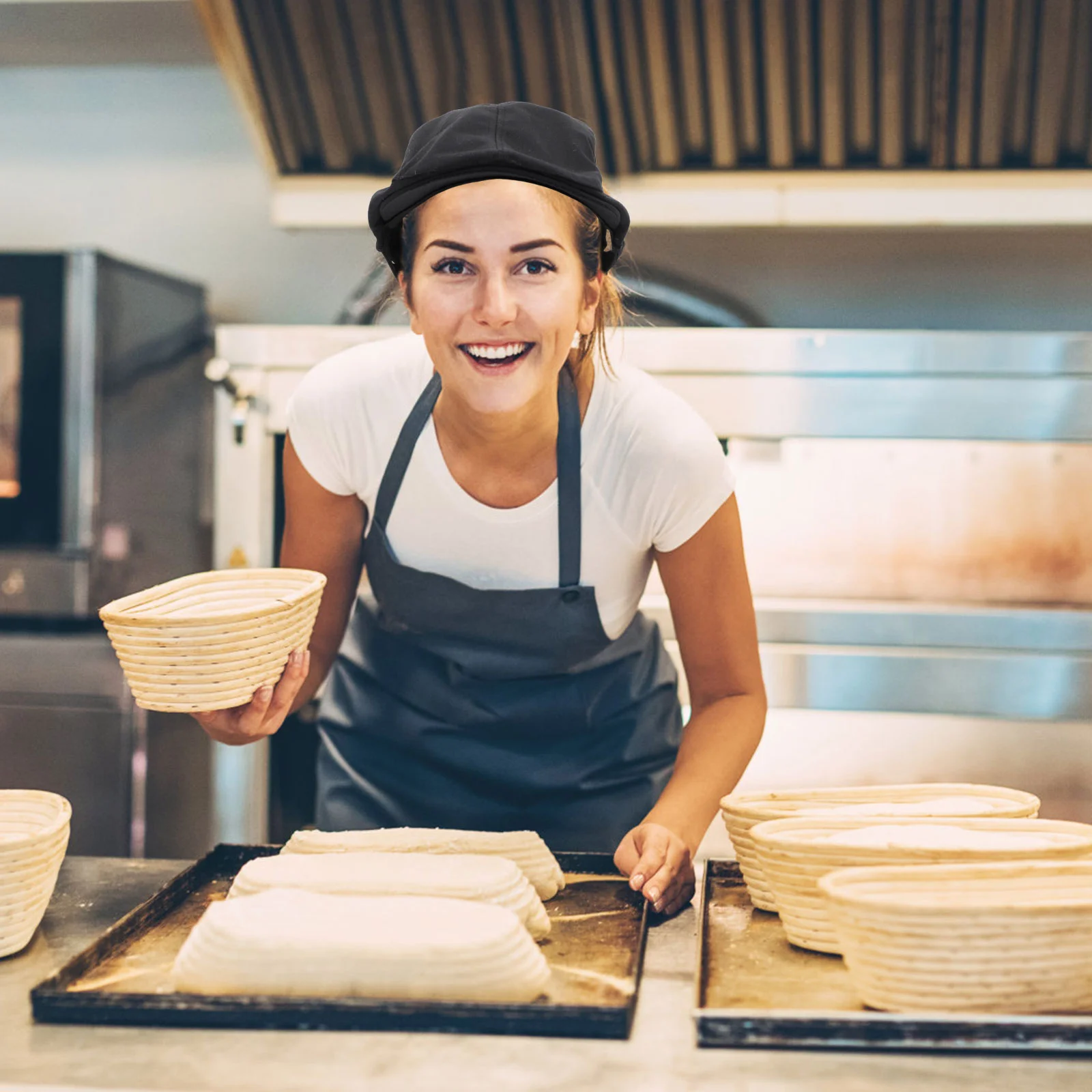 Chef-Kok Baret Mannelijke Ober Hoed Restaurant Petten Werken Keuken Canvas Voor Goede Keuze Hoeden