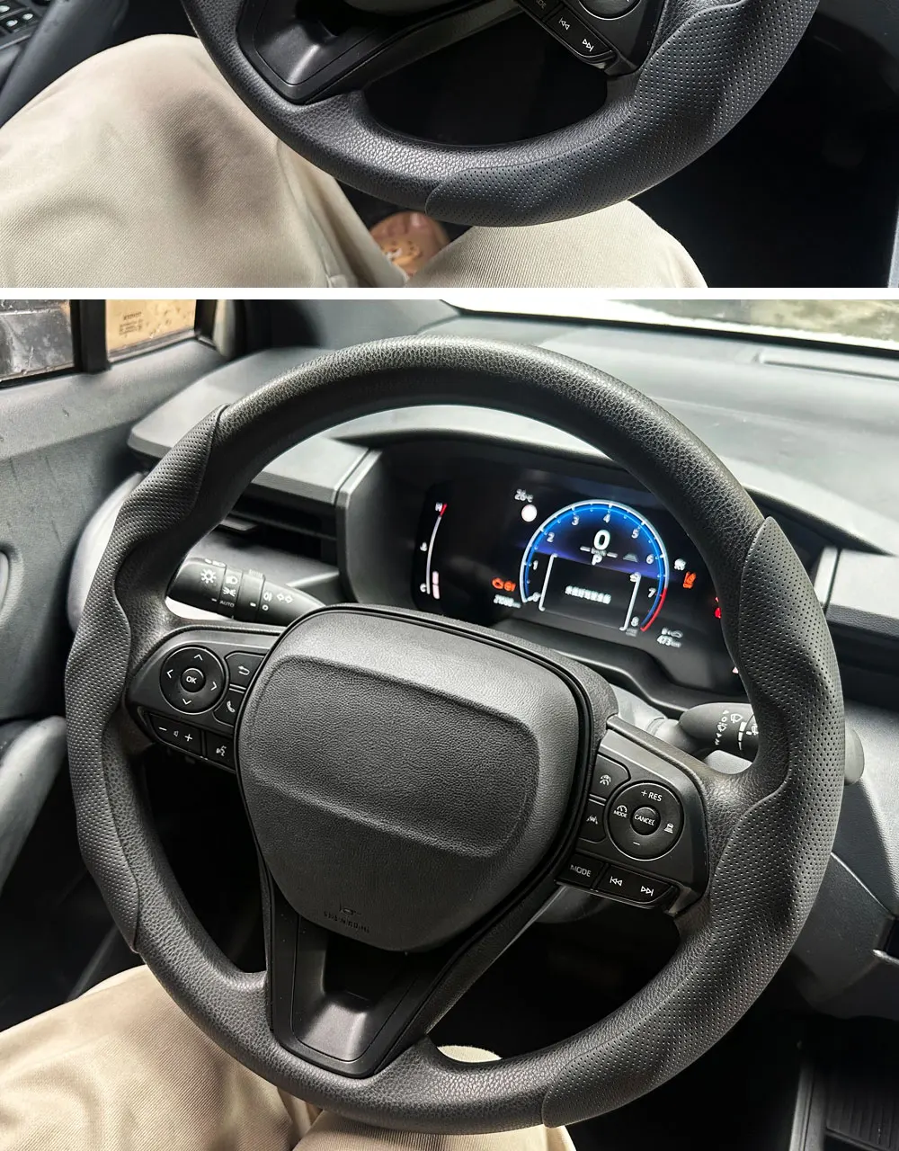2PCS Auto Lenkrad Abdeckungen Booster Micro Faser Leder Auto Innen Dekorative Zubehör Glänzend Carbon Faser Aussehen – Detail 8