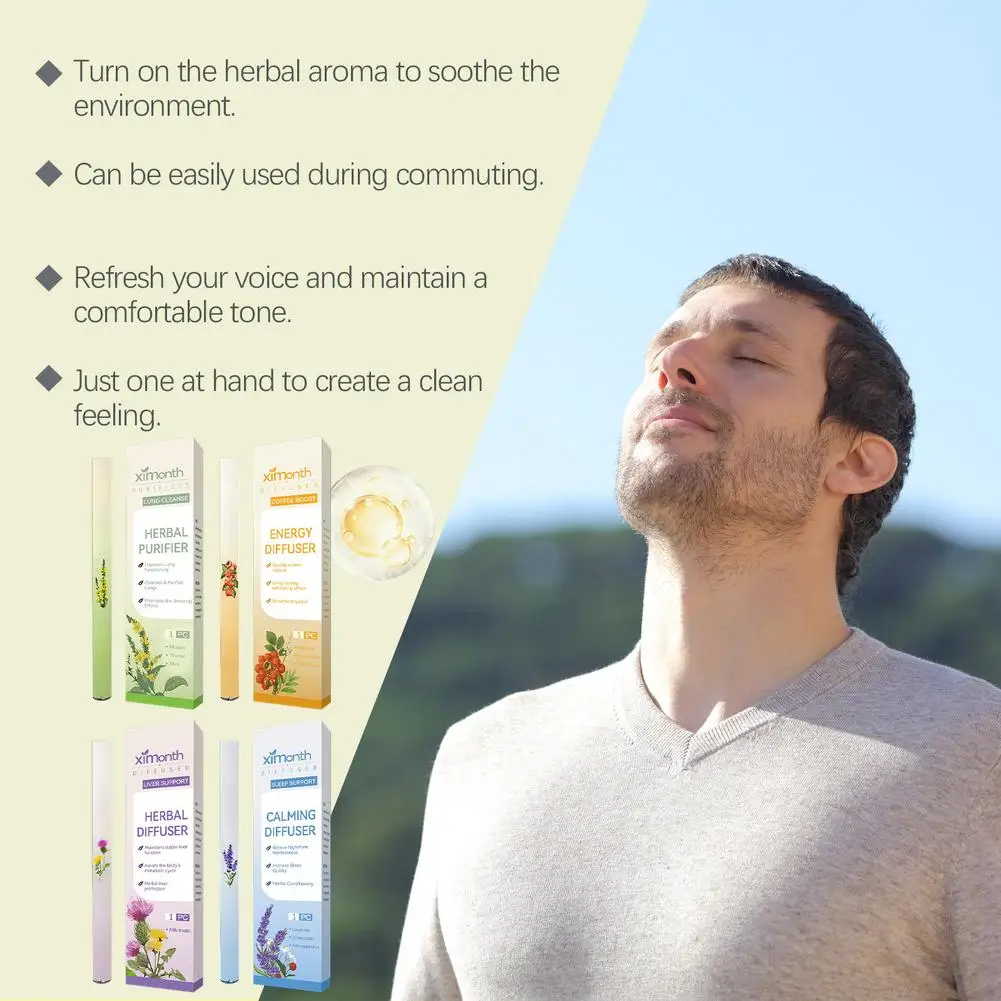 

Травяной диффузор, ручка для курения, очищающий назальный аспиратор, улучшающий сон, диффузионная ручка с мелатонином, диффузор с травяной смесью