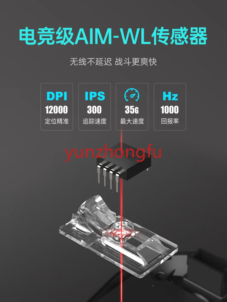 Recarregável Onipotente Gaming Laptop Mouse, EM910Pro