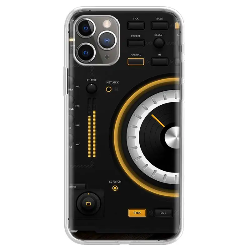 DDJ DJ Music Phone Case For iPhone 17 Air 11 13 Mini 14 15 Plus 16 12 Pro Max 16E SE 7 8 Pattern Soft TPU Back Cover  17 Air 11