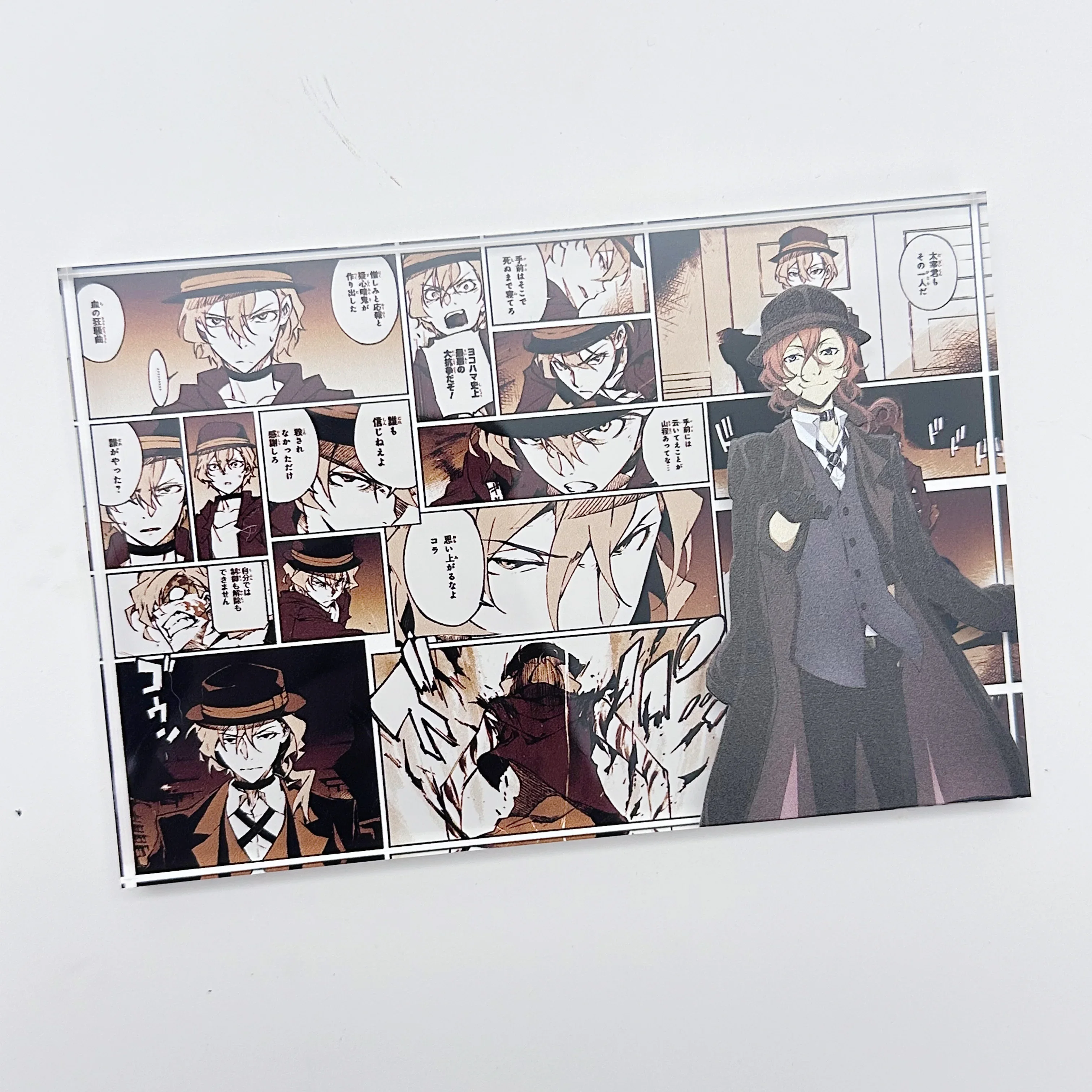 Anime Bungo Stray Dogs Dazai Osamu Nakahara Chuya Cosplay Acrylic Brick Desktop Decoration Ornament Collectible Birthday Gift