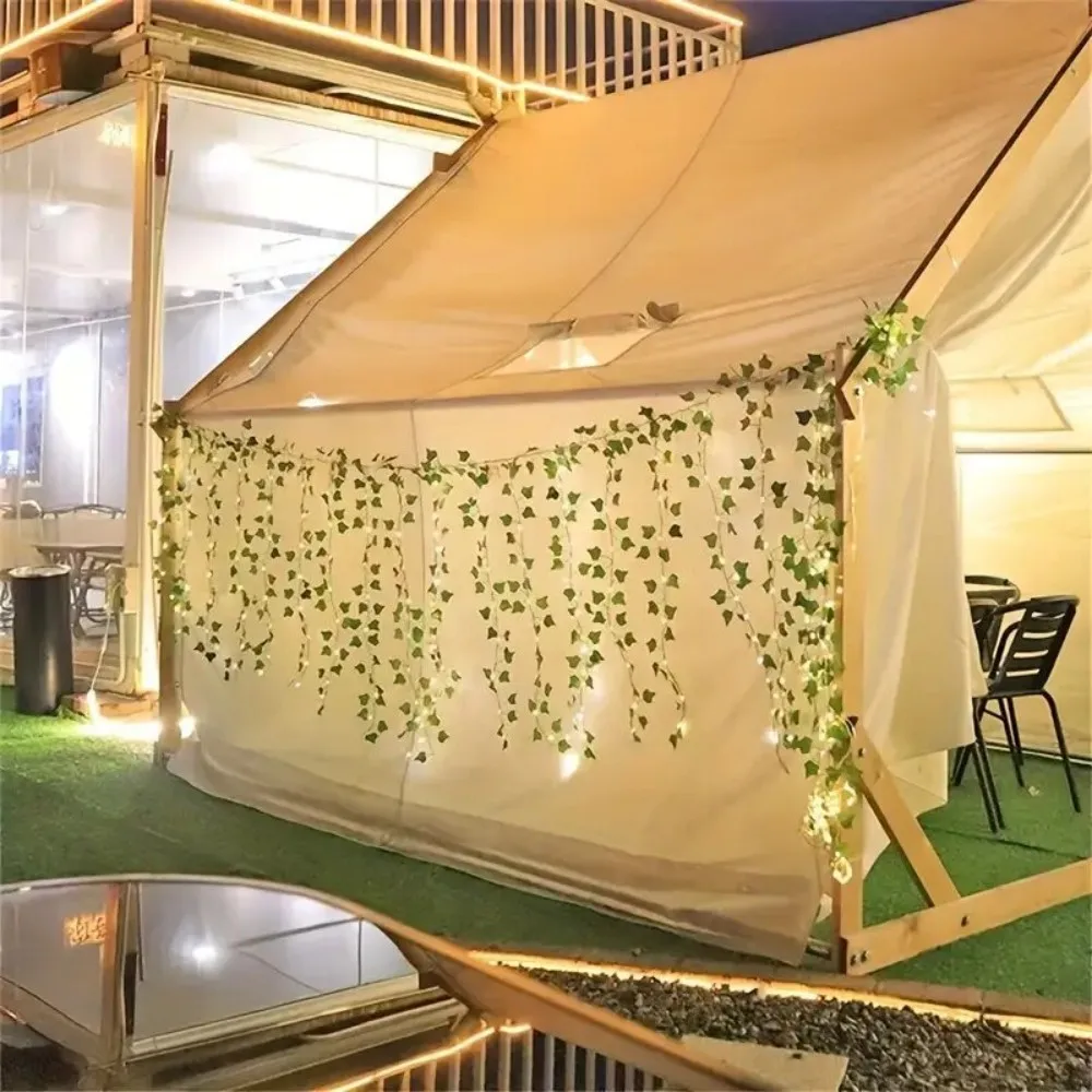 1PC 3M100LED USB Ivy Leaf Light String, LED Curtain Light, Suitable for Wall, Curtain, Birthday, Wedding, Party Decoration
