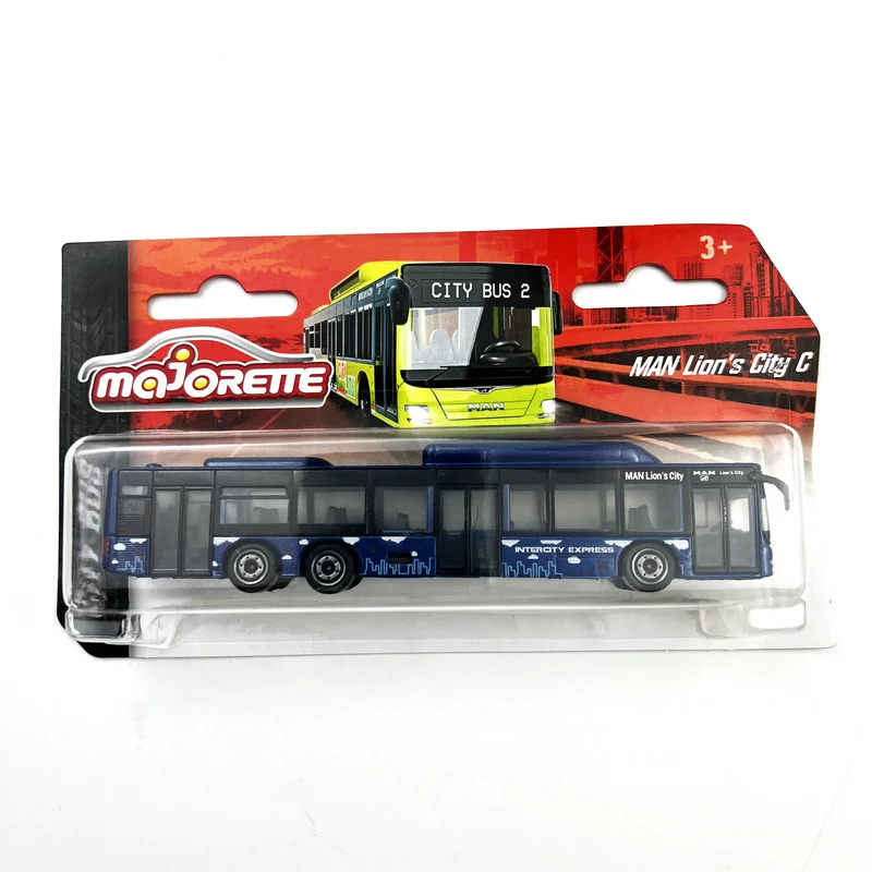 Majorette 1:64 CITY BUS MAN LION\'S CITY C coach L police Die-cast Model Collection Toy Vehicles