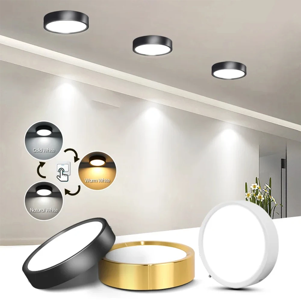 

Led Ceiling Spot Light Surface Mounted Downlight 3W 5W 7W 9W 15W 220V Ceiling Lamp Bathroom Light Panel Lights For Living Room