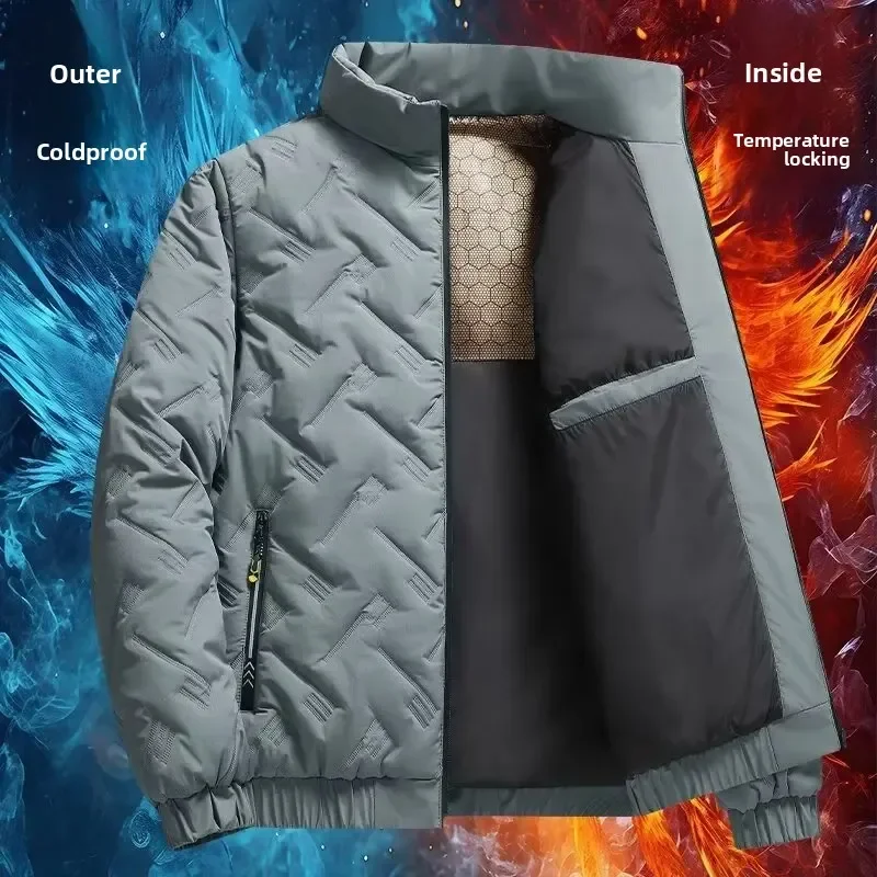 سترة قطن سميكة للرجال ملابس خارجية شتوية غير رسمية للشباب معطف قطني متعدد الاستخدامات فضفاض مناسب للعلامة التجارية الصينية AE Stock #1