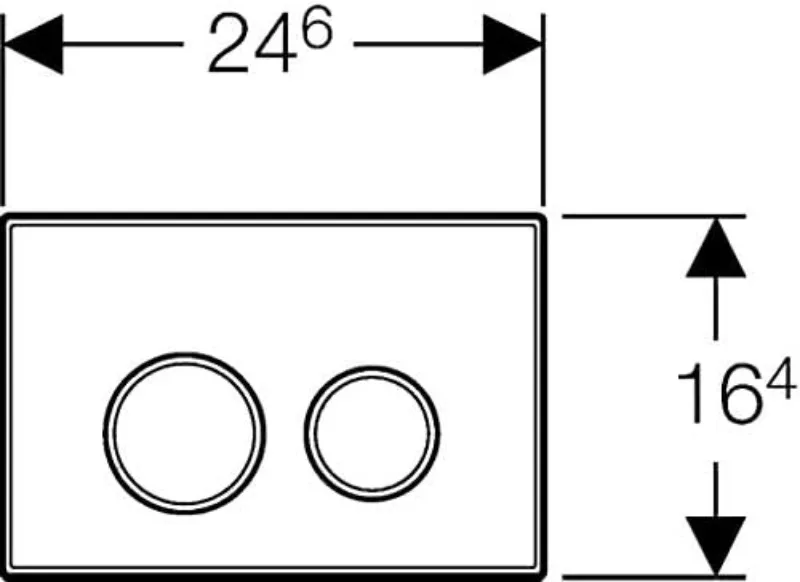 Actuator Plate Dual Flush, Compatible with Sigma 20 Concealed Cisterns,115.882.SN.1 Toilets and Bidets Accessory Stainless Steel