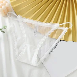 Women Underwear Seamless Sexy Lace Hollow Out Panties See Through Thin Lingerie