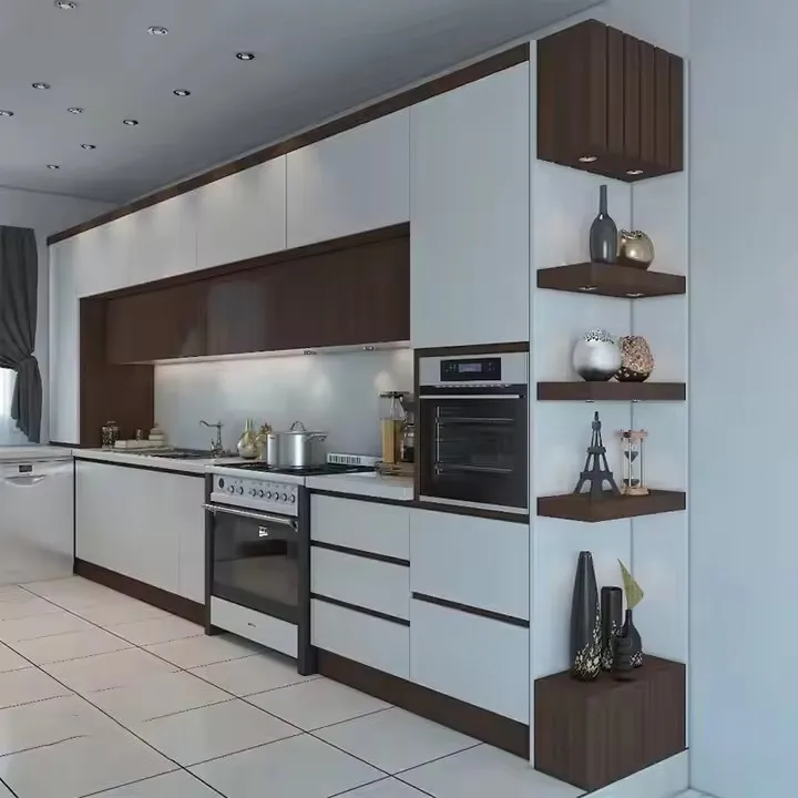 Focus on Cabinet Design and Production Kitchen Cabinets Factory Custom Automatic Unit Small Furniture Whole Kitchen Cabinet Set