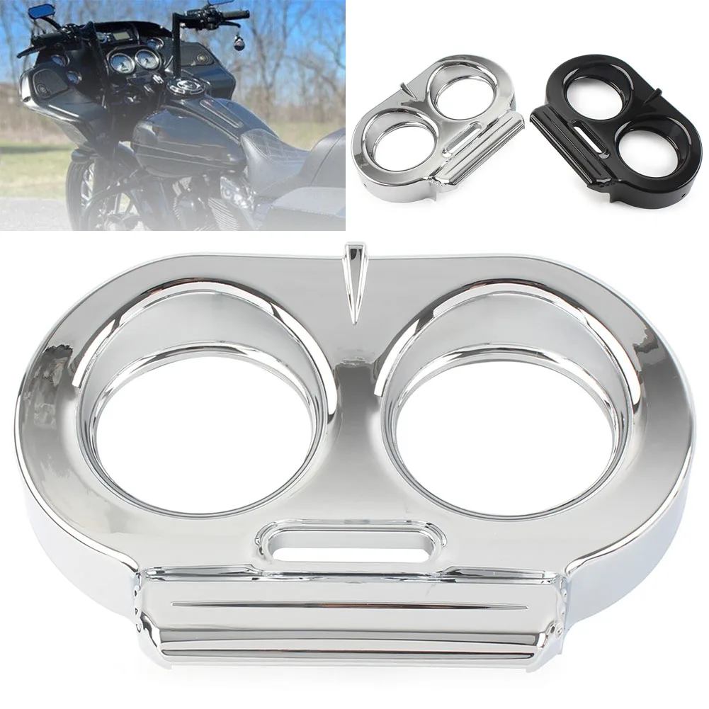 

Motorcycle Gauge Cover Nacelle Housing Fairing For Harley Davidson 1998-2013 Road Glide FLTRX FLTRU Chrome/Glossy Black