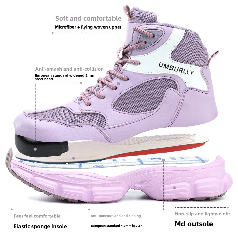 Sapatos de segurança femininos sapatos de segurança isolados à prova dwaterproof água resistente à punctura antiderrapante sapatos de trabalho de proteção anti esmagamento