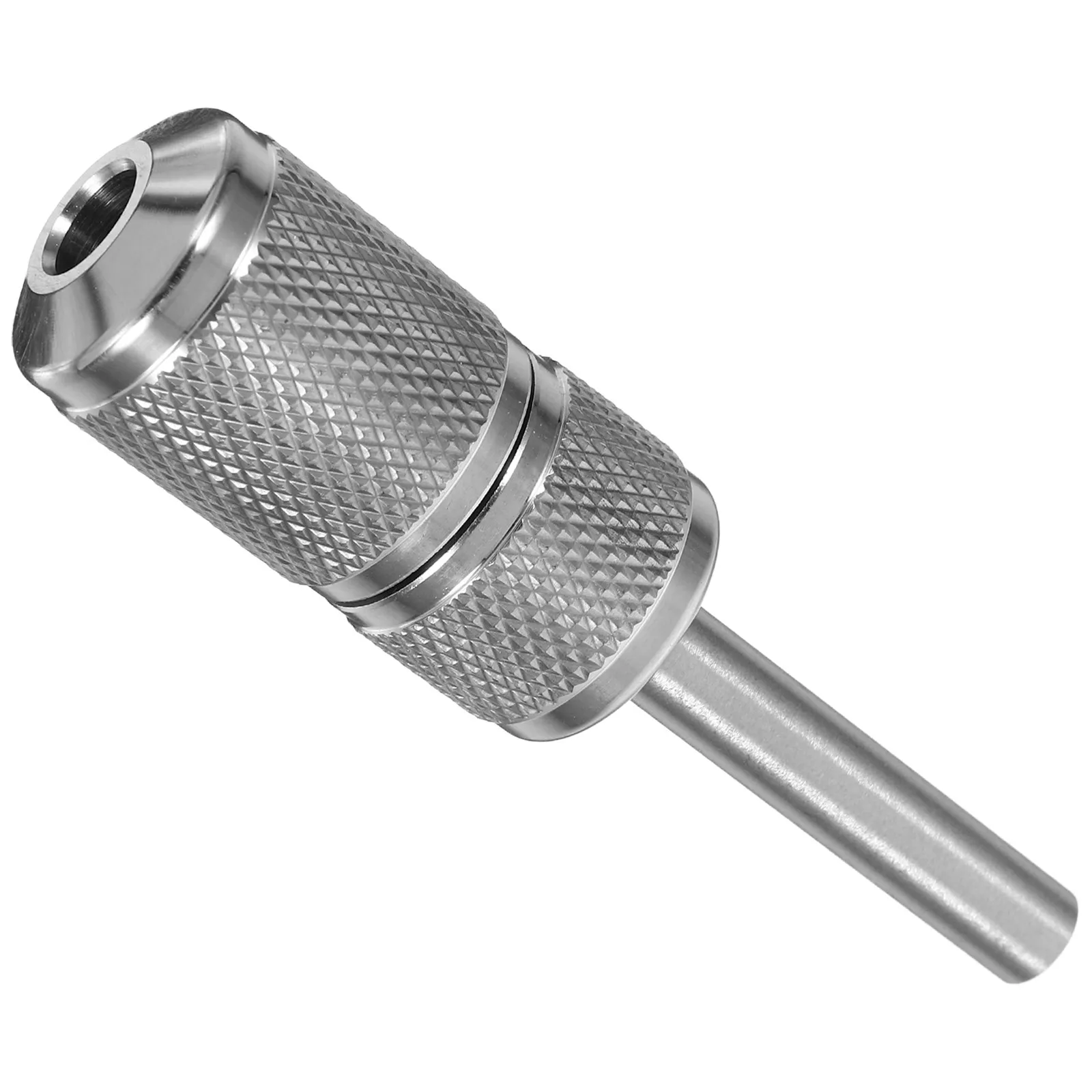 

Self Locking Tattoo Grip Stainless Steel Handle for Body Art Supplies Strong Non Slip Ratchet Design Compatible with Most Tubes