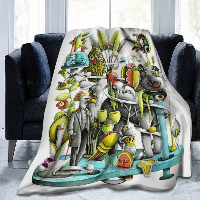 Animals And Plants Cultivated In Human Form In The Monster World Flannel By Ho Me Lili Suitable For All Seasons