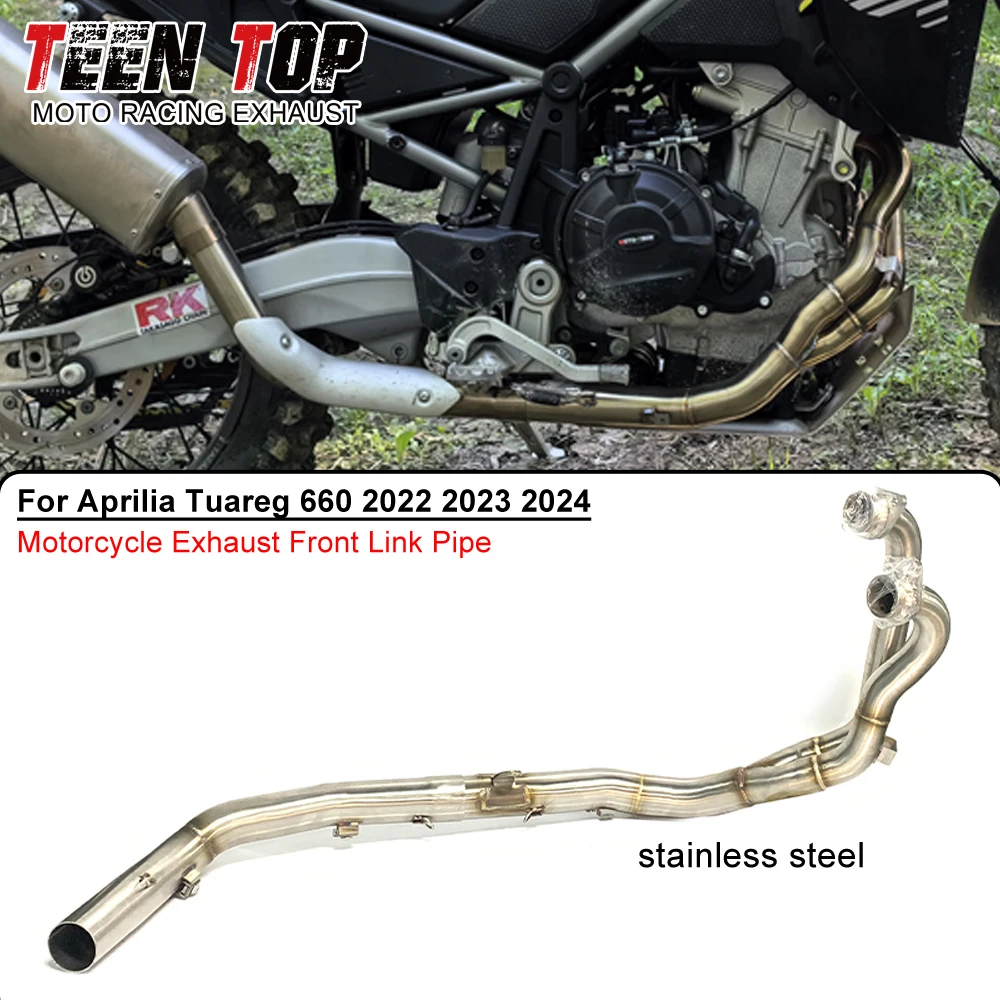 For Aprilia Tuareg 660 2022 2023 2024 Front Link Pipe Exhaust Elbow Motorcycle Escape Exhaust Tuareg660 Connection Pipe