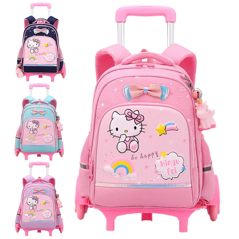 

Trolley School Bag Student Rolling Backpack with Wheels Pack Back To School Anime Mochila Escolar Niña Sac A Dos Enfant Borse