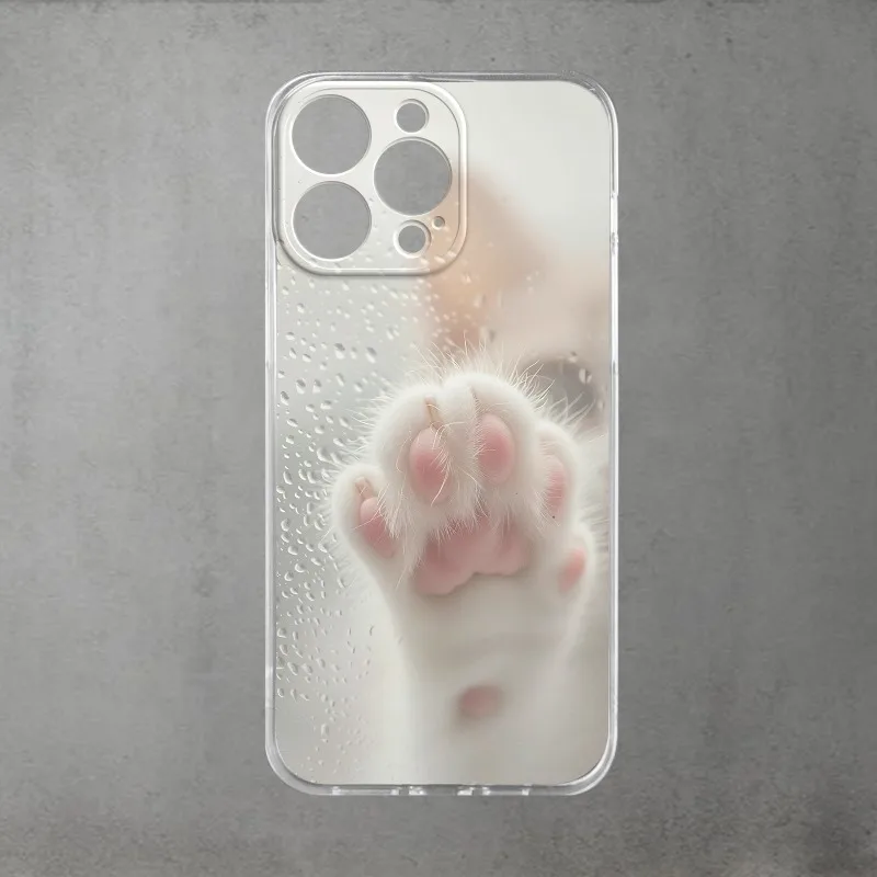

Colorful cat paw design phone case for iPhone 17 16 15 14 13 12 11 Pro/ Max/Plus shock-proof rear cover anti-fingerprint