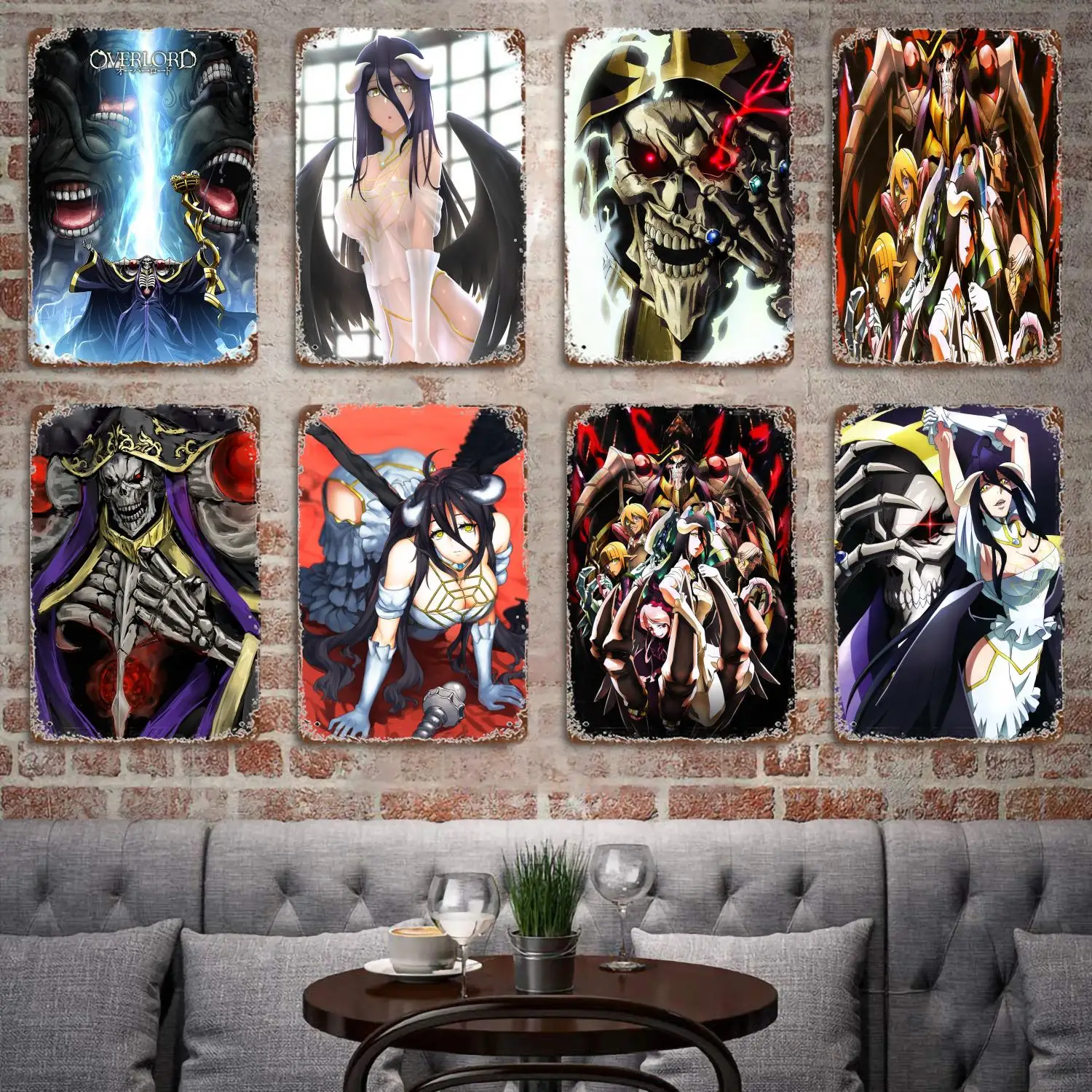 

Overlord Anime metal Decor Poster Vintage Tin Sign Metal Sign Decorative Plaque for Pub Bar Man Cave Club Wall Decoration