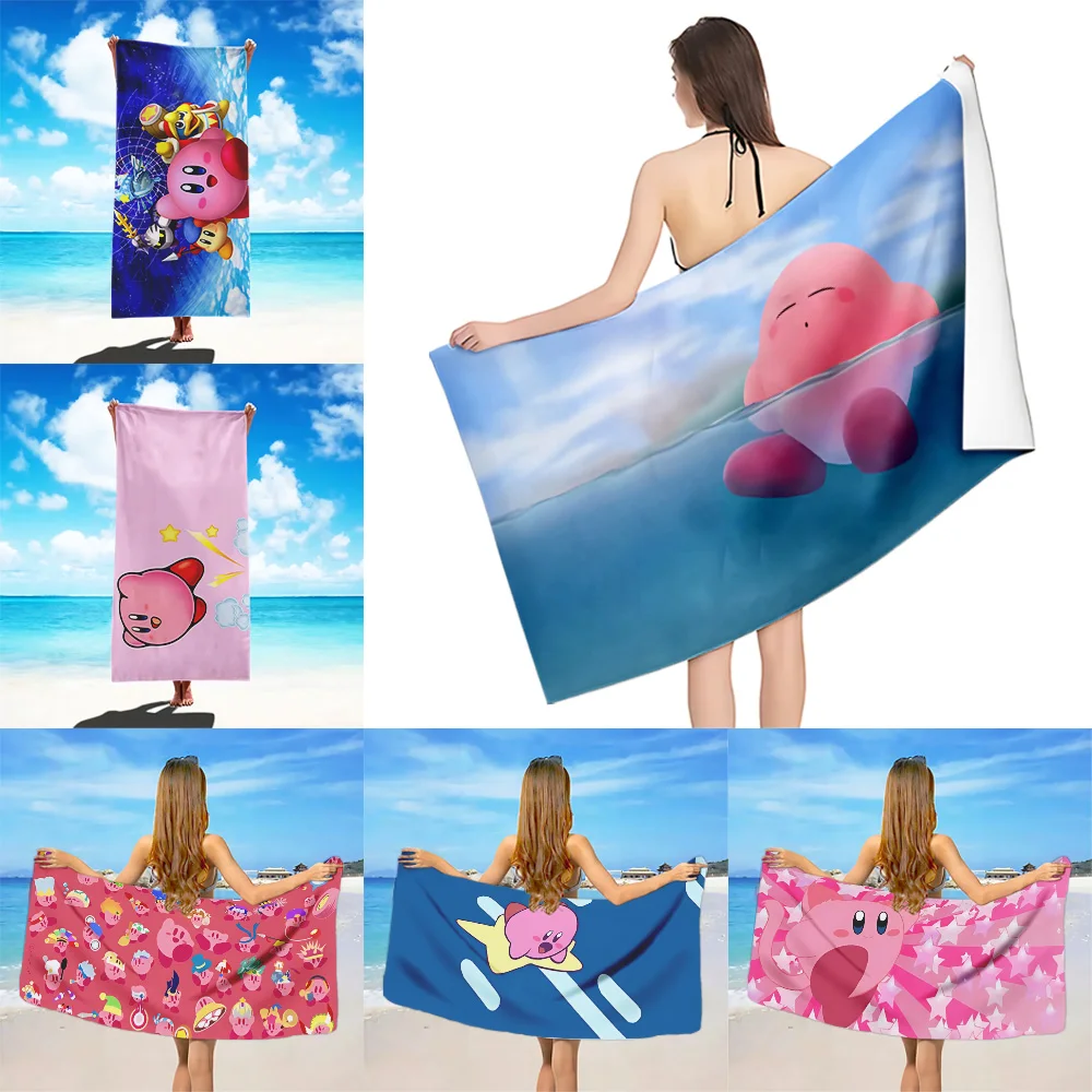 K-Kirby-Serviette de plage mignonne en microcarence pour femme, sans sable, séchage rapide, doux, piscine, cadeau pour femme, voyage, salle de sport, douche, camping