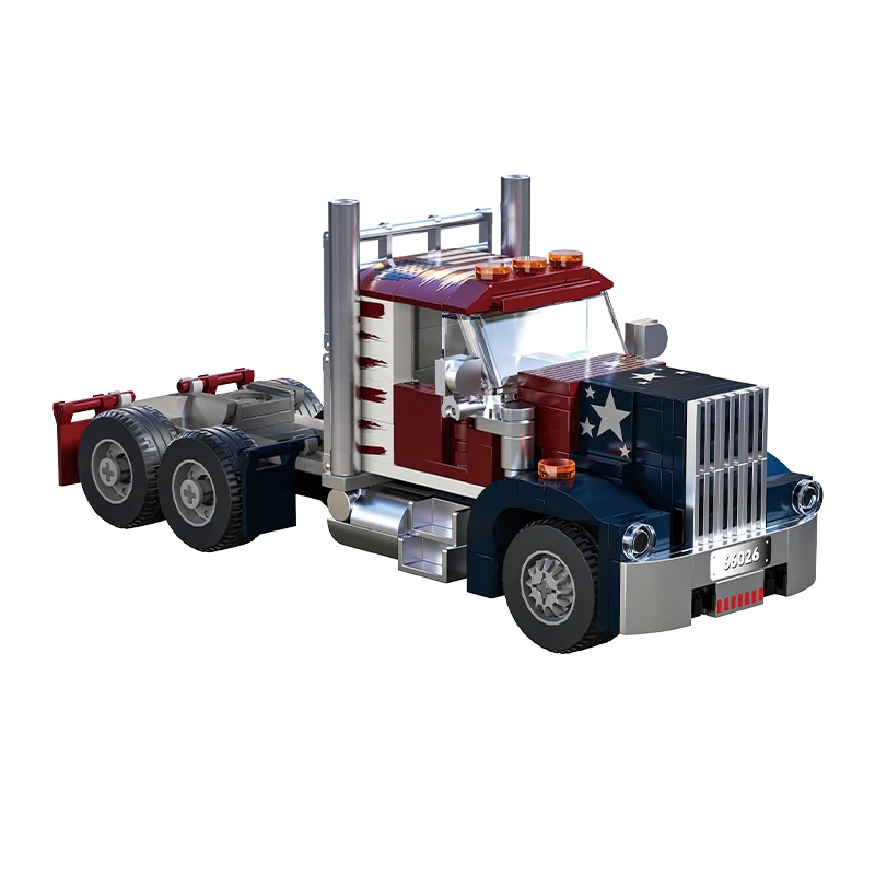 

268PCS American Truck MOC Building Blocks DIY Heavy Truck Model 3D Vehicle STEM Educational Toy Kids Birthday Christmas Gift