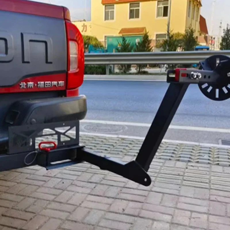 

Universal Spare Tire Rack Carrying Bracket Trolley Trailer Bar Square Mouth Installation Foldable and Pull-out