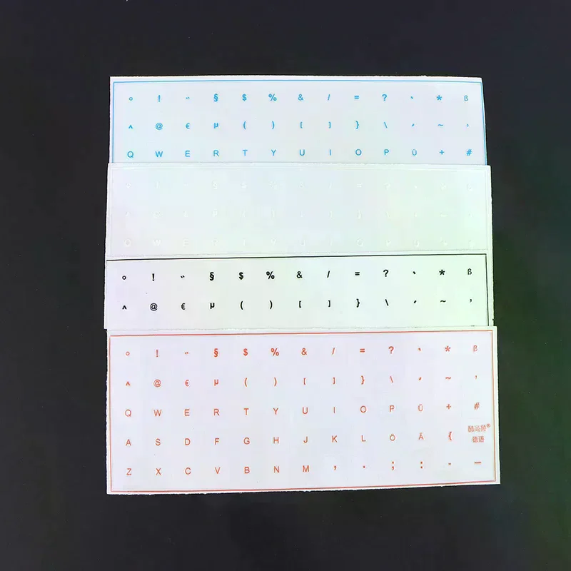 German Tear-Off Film Keyboard Sticker With Tweezers Desktop Laptop Key Sticker Single Film Universal Transparent Sticker