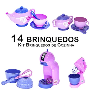 Children's Kitchen Kit Teapot Cup Coffee Mixer 14 PCs