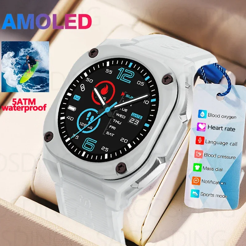 2024 Voice Calling Smartwatch Men Health Monitoring 5ATM Waterproof Smart Notifications Voice Assistant Sports Smart Watch Women