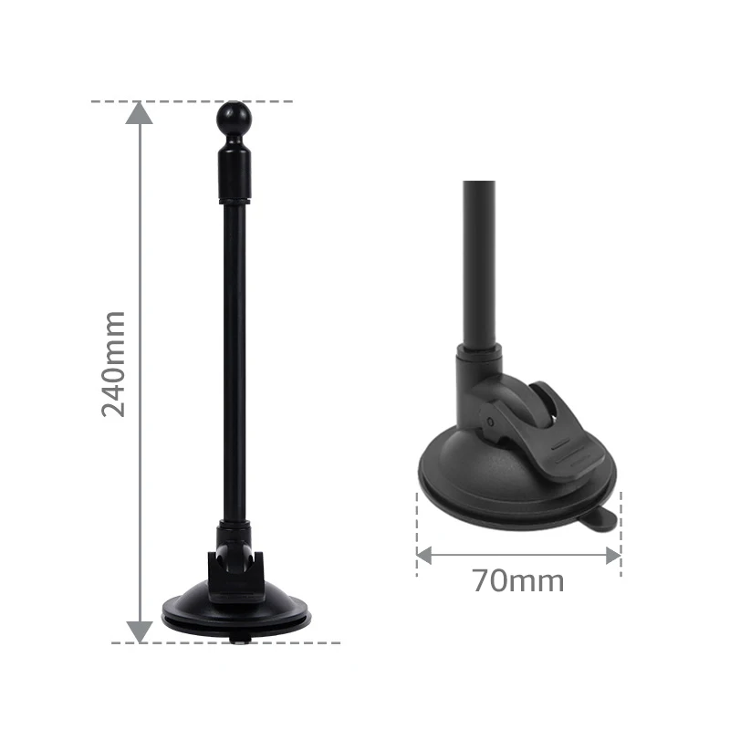 Saugnapf Autotelefon halter Basis 17mm Kugelgelenk Schwanenhals langer Arm für Windschutz scheibe Armaturen brett Auto Handy-Ständer – Detail 9