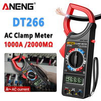 Clamp Meter AC 1000A Amp Meter DT266 ANENG Multimeter 2000MOhm Resistance Tester 1999 Counts Electricians Kit LCD Home DIY Tools