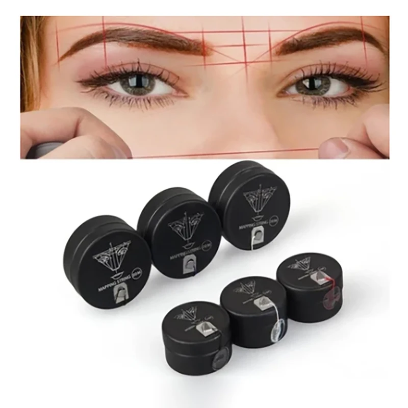 Picture 4: Mapping String Eyebrow Pre-Inked Thread Position Line Mapping Brows Marker Line Multicolour Makeup Tattoo Dyeing Tool