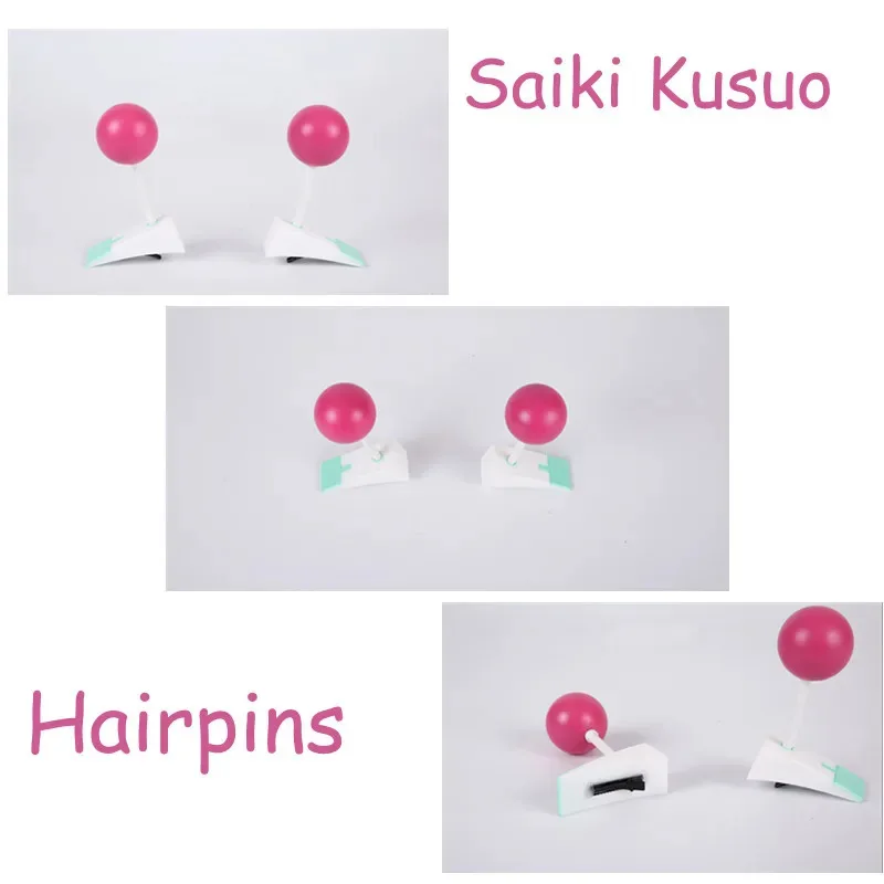 zz04zz12東京アニメ災難の人生 K. Saiki Kusuo コスプレショートピンク人工毛ヘアピン + ウィッグキャップ