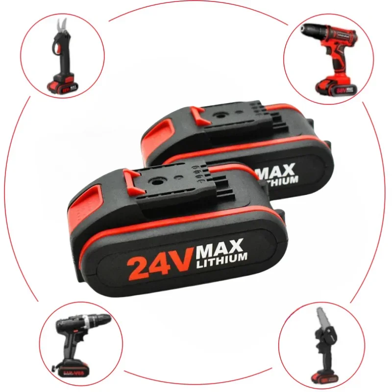 NEW 24V 18650 High Power Electric Trimming Saw Single Hand Electric Saw Rechargeable Battery Cordless Impact Drill Battery