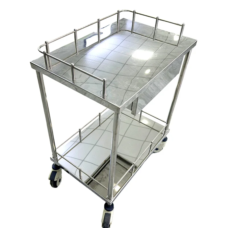 Stainless Steel Cart Medical Instrument Trolley Hospital Furniture Carro De Acero Inoxidable