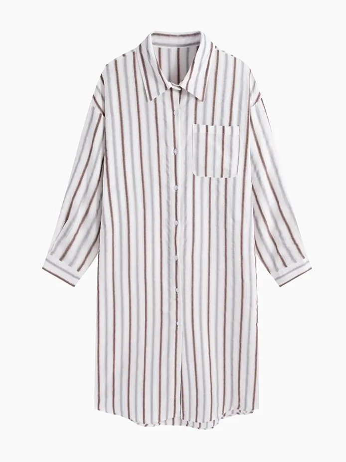 

Свободная женская корейская юбка средней длины в полоску в стиле ретро, модная юбка средней длины на одной пуговице Ele Girl's Long Sve