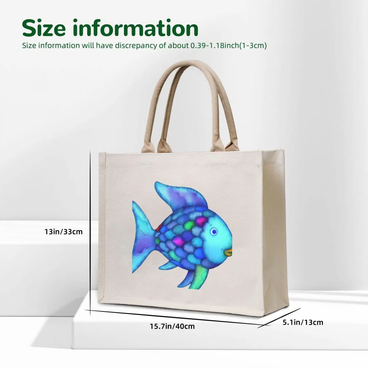 Rainbow Fish Tote Bag bag for beach Beach bag Reusable bags