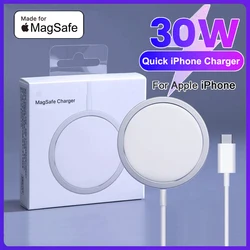 For Apple Magsafes Original Wireless Charger For iPhone 15 14 13 12 11 Pro Max X XS XR 8 Plus Fast Charging Type C Charge Cable