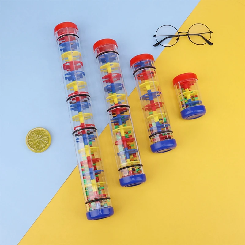 Rain Sound Tube Plastic Toy, Orff Sand Tube, Hearing Training, Hand-Cranked Rain Sound Tube