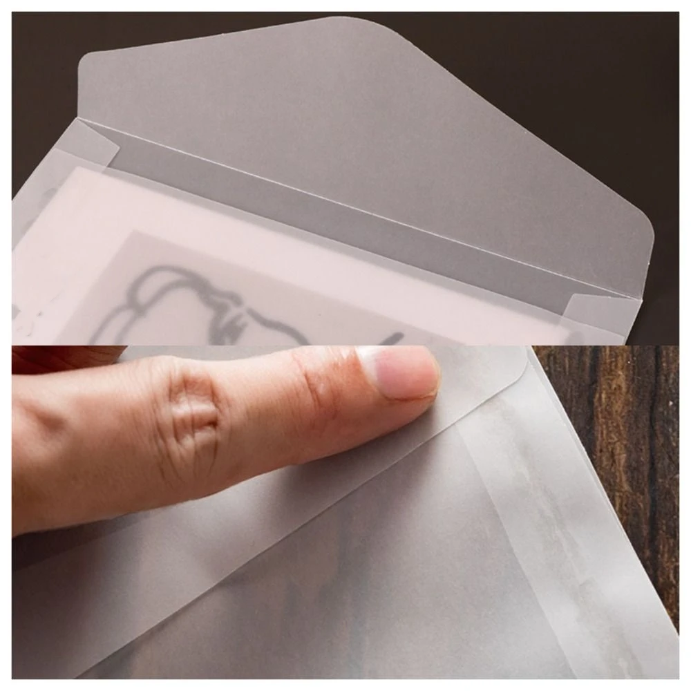 Matte Transparent Envelope Scrub Semi Clear Blessing Thank Envelope Stationery Photo Invitation Card Holder Invitation Letter