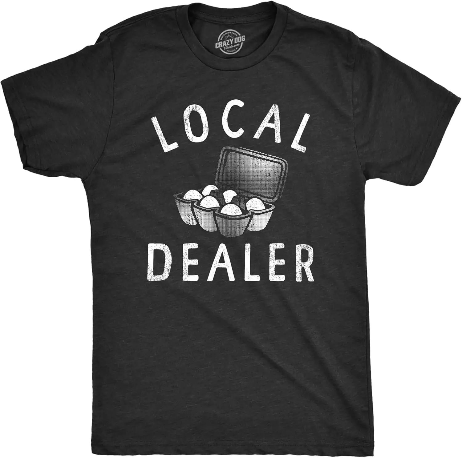 Mens Local Egg Dealer T Shirt Funny Easter Sunday Eggs Joke Tee For Guys 100% Cotton Trendy Y2K Short-Sleeve Tee-Soft,