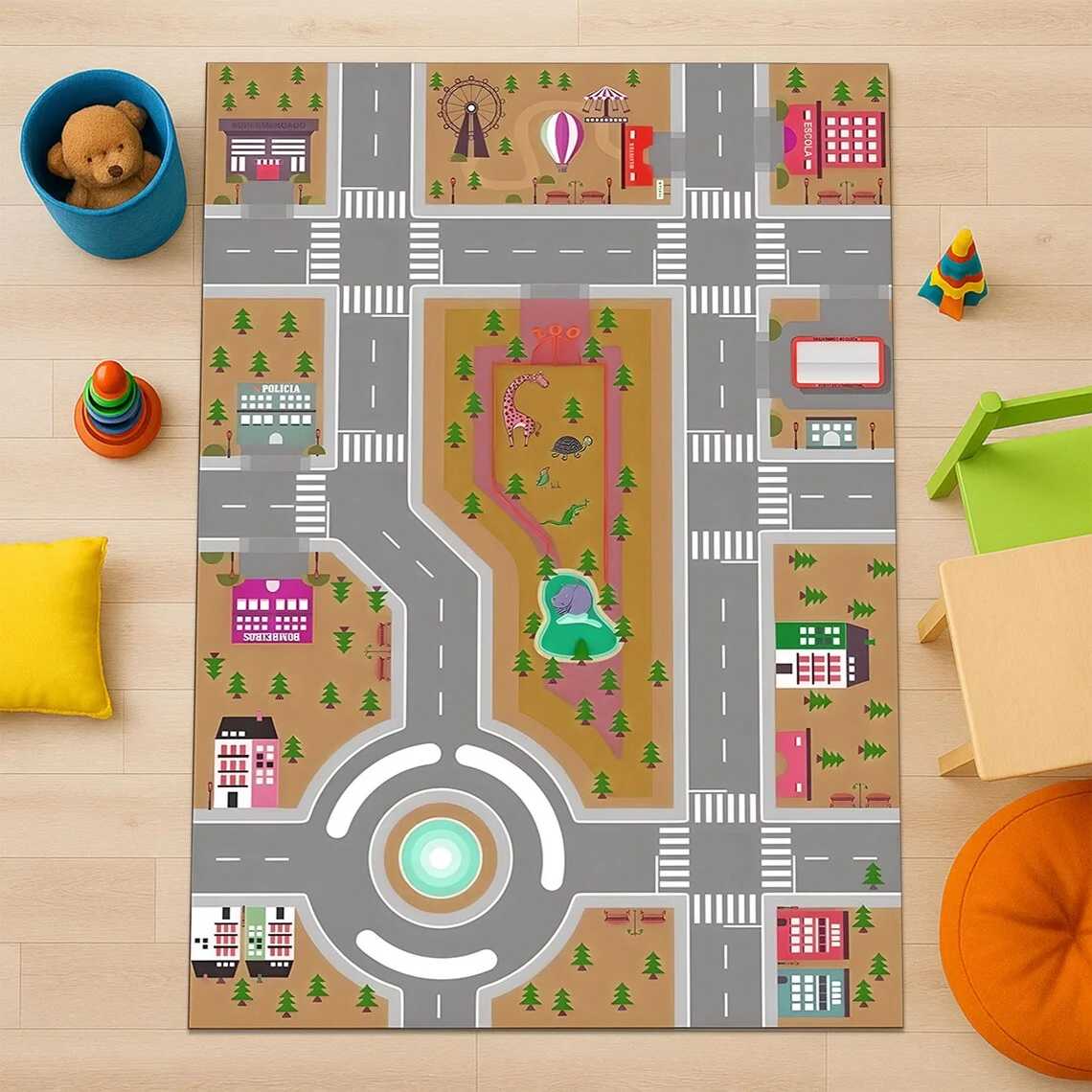 Cartoon City Road Map Print Ki - Commercial Road Printing review and price
