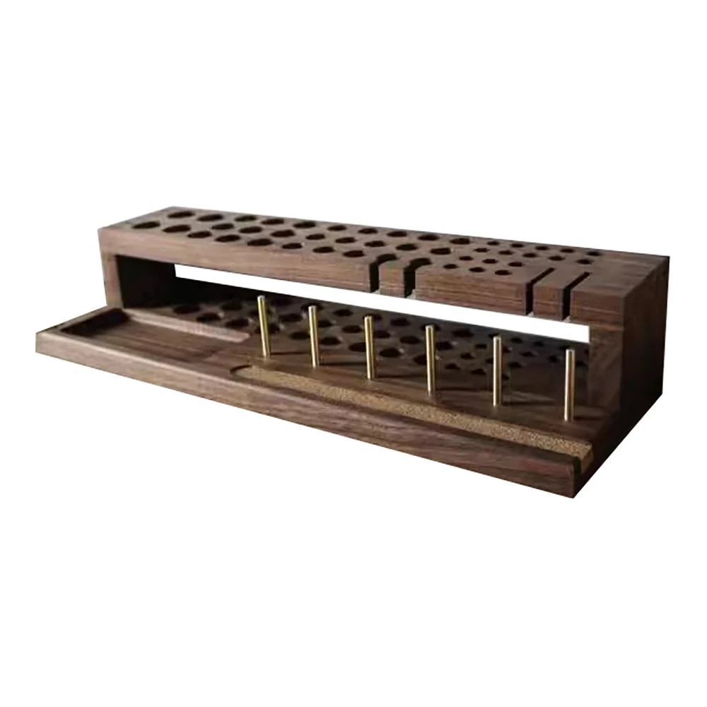 Leather Tools Rack Black Walnut Leathercraft Tools Storage Bracket