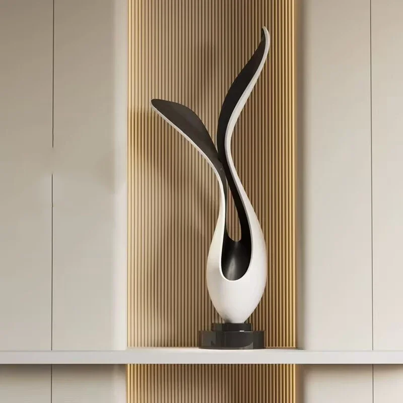 Creative Dolphin Tail Sculpture Ornament Abstract Art Sculpture Home Decor Modern Art Piece Foyer Corridor Decoration Accessorie