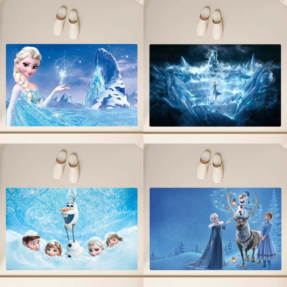 

MINISO Frozen Elsa Floor Mat Anti-Slip Bathroom Kitchen Bedroom Living Room Entrance Rug Home Decor